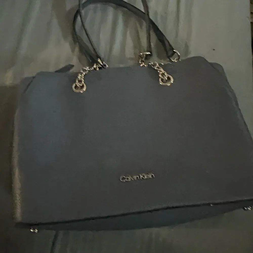 Soft baby blue and Silver Calvin Klein purse